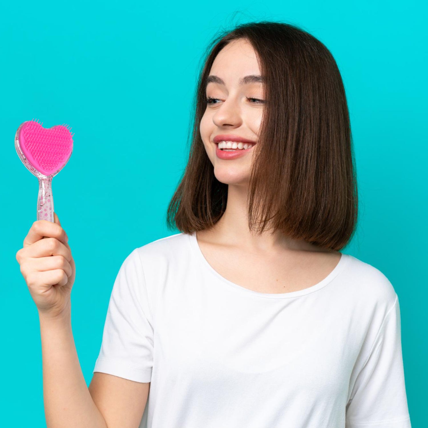 Heart Shape Hair Brush Massage Shower Comb (1 Pc) Heart Shape Hair Brush Massage Shower Comb (1 Pc)